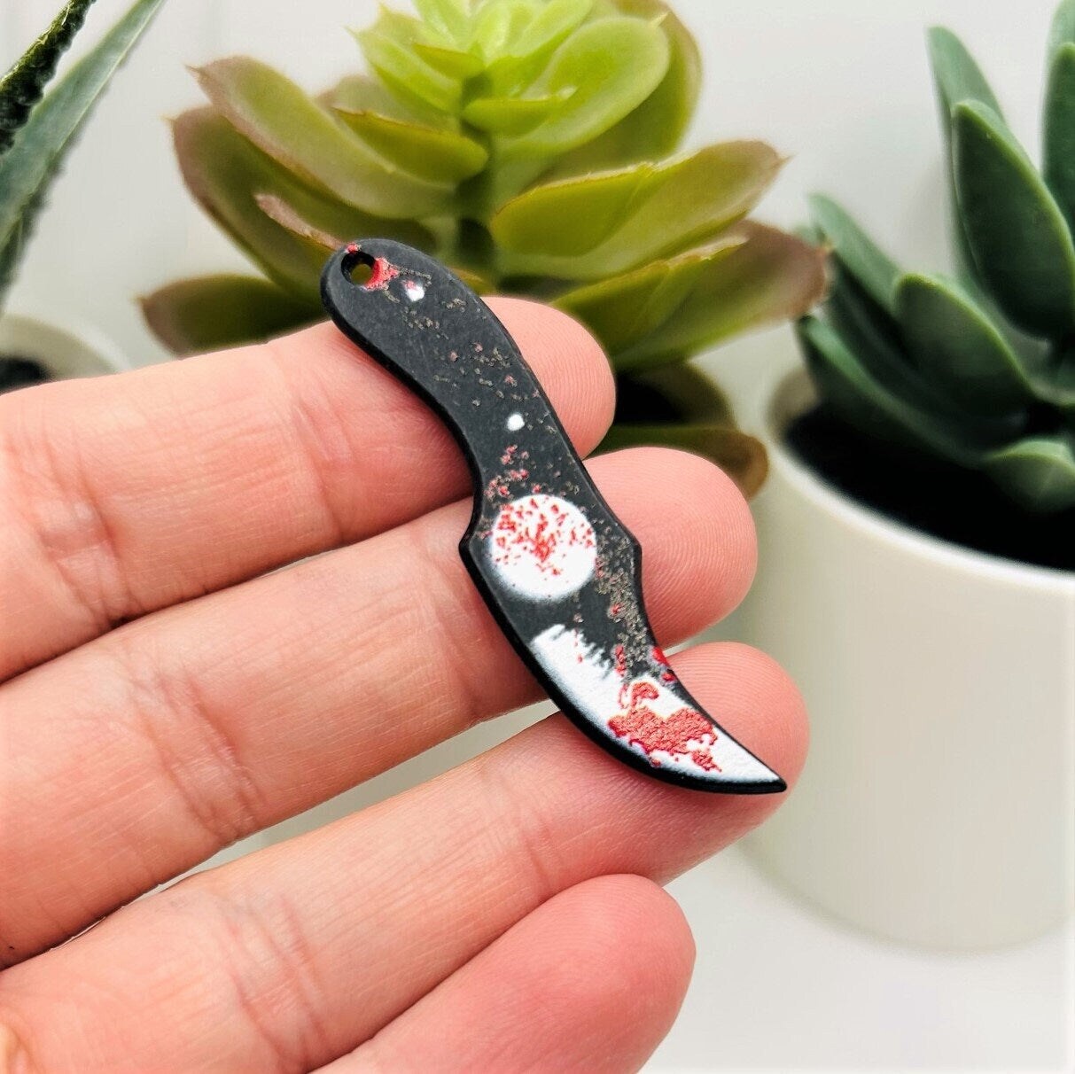 Bloody Horror Knife Charm, 50x11mm