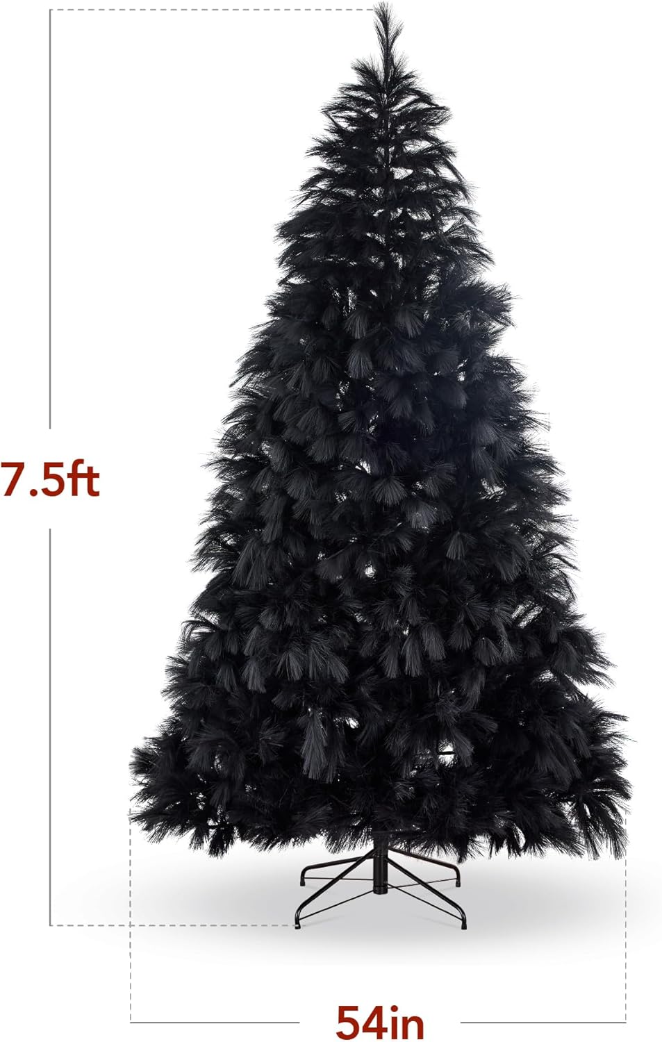 Artificial Pampas Christmas Tree, Deluxe Unlit Holiday D&#xE9;cor with Metal Base, Easy Assembly for Holiday or Home decor
