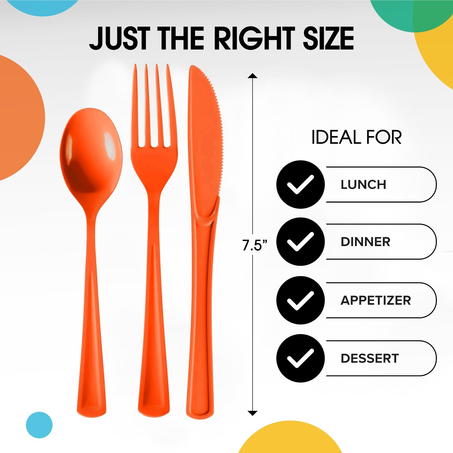 Exquisite Polished Plastic Silverware &#x2013; 150 Pcs Heavy Duty Cutlery Set &#x2013; 50 Each of Forks, Knives &#x26; Spoons &#x2013; Disposable Utensil Set for Parties, Events &#x26; Catering &#x2013; Flatware Set by Party Solids
