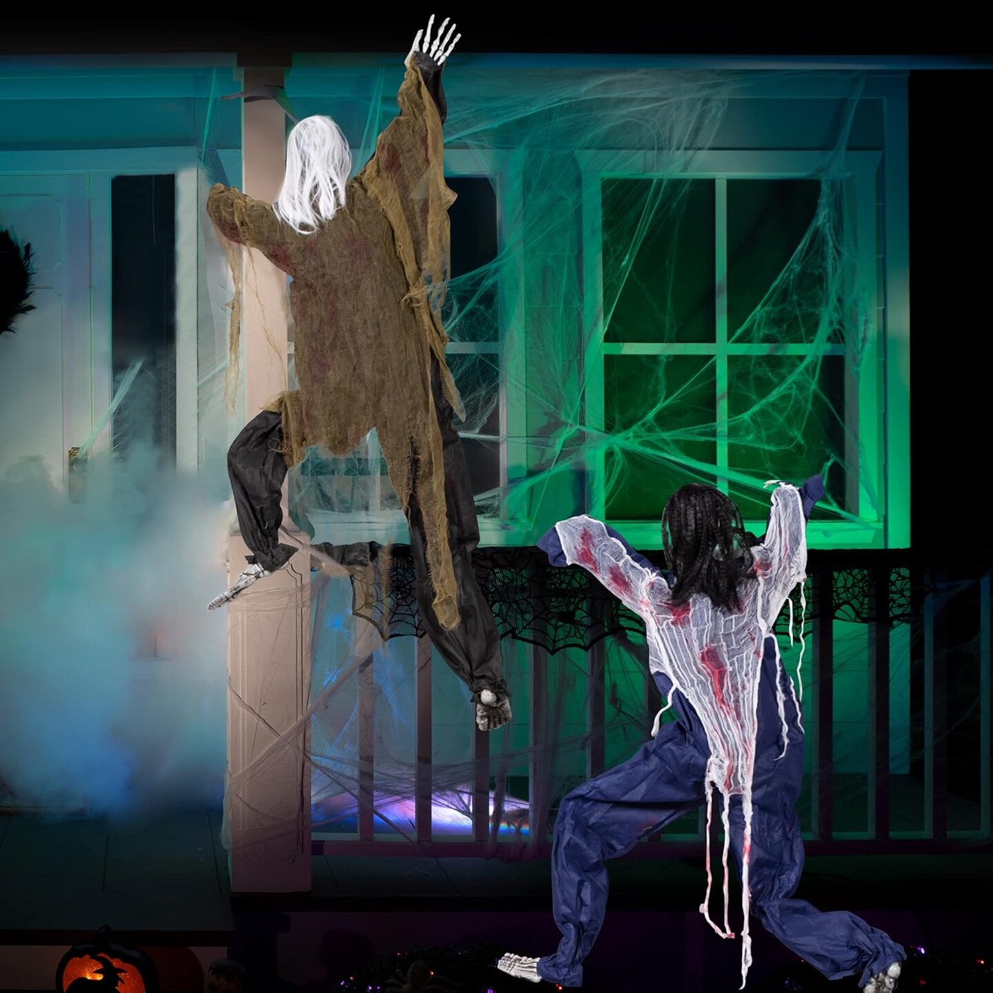 2 Pack 47&#x22; Halloween Climbing Zombies Wall Decoration