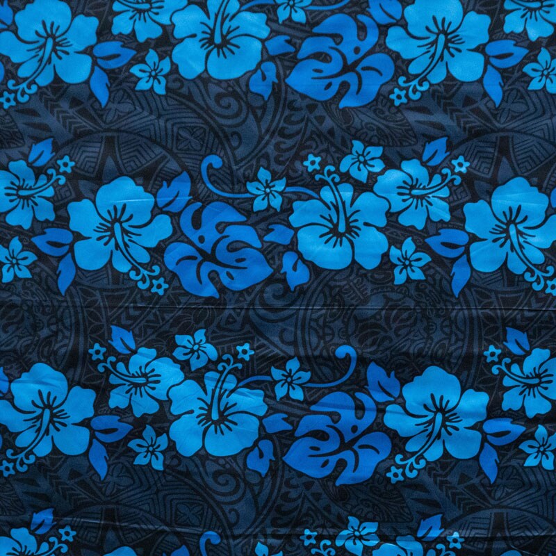 1 Yard Hibiscus Plumeria Monstera Leaf Polyester Fabric For Apparel Sewing And Tropical Crafts 60 Inch