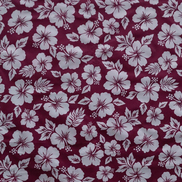 1 Yard Hibiscus Flower Polyester Fabric 60 Inch Wide Floral Print Material