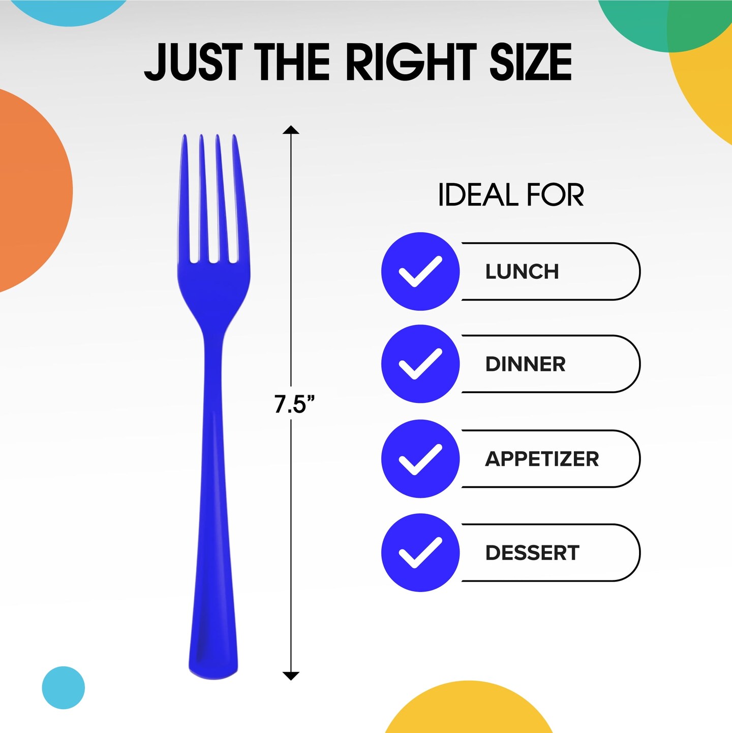 Party Solids 100 Pcs Disposable Utensils – Heavy Duty Plastic Cutlery Set – Premium Plastic Forks, Spoons or Knives for Parties, Events, Catering & Tableware Supplies by Exquisite