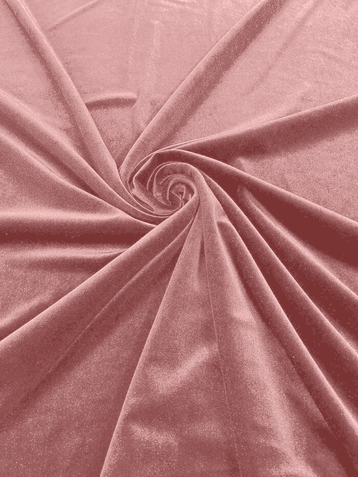1 Yard Luxurious Stretch Velvet Fabric Polyester Lycra Spandex 58/60" Wide