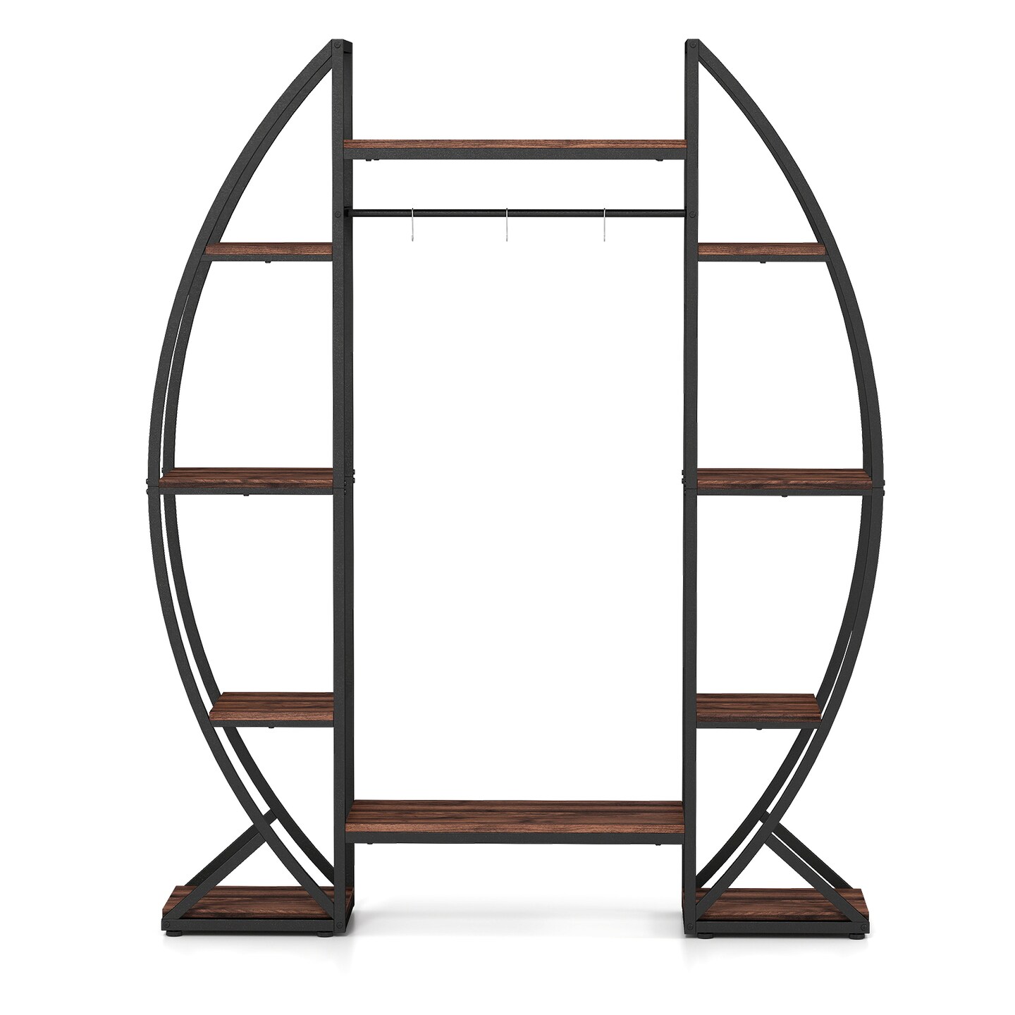 Brown - Black 10-Tier Corner Plant Stand 63" Tall Large Flowerpot Holder
