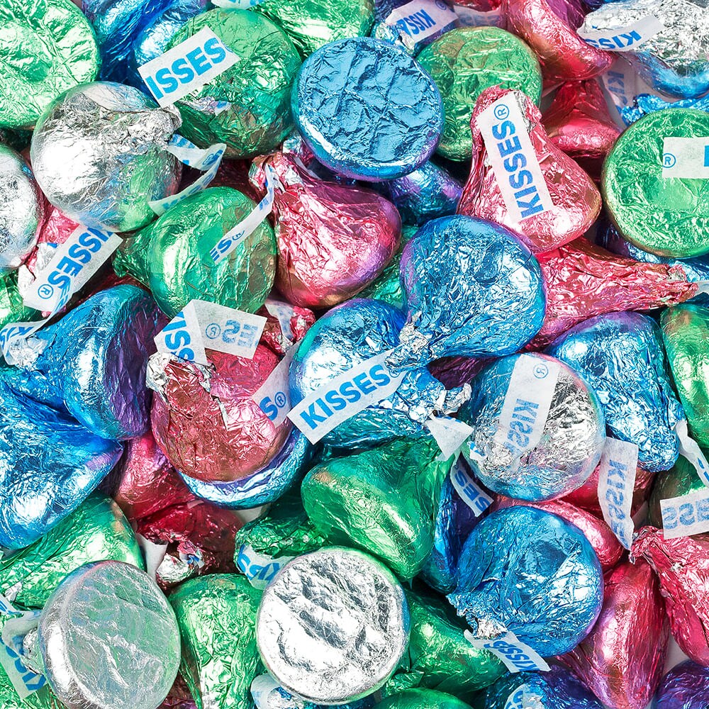90ct Pastel Foiled Easter Milk Chocolate Kisses - Spring Bulk Candy For Baskets, Egg Hunts, Classroom Parties, Treat Bags, Favors & Holiday Celebrations