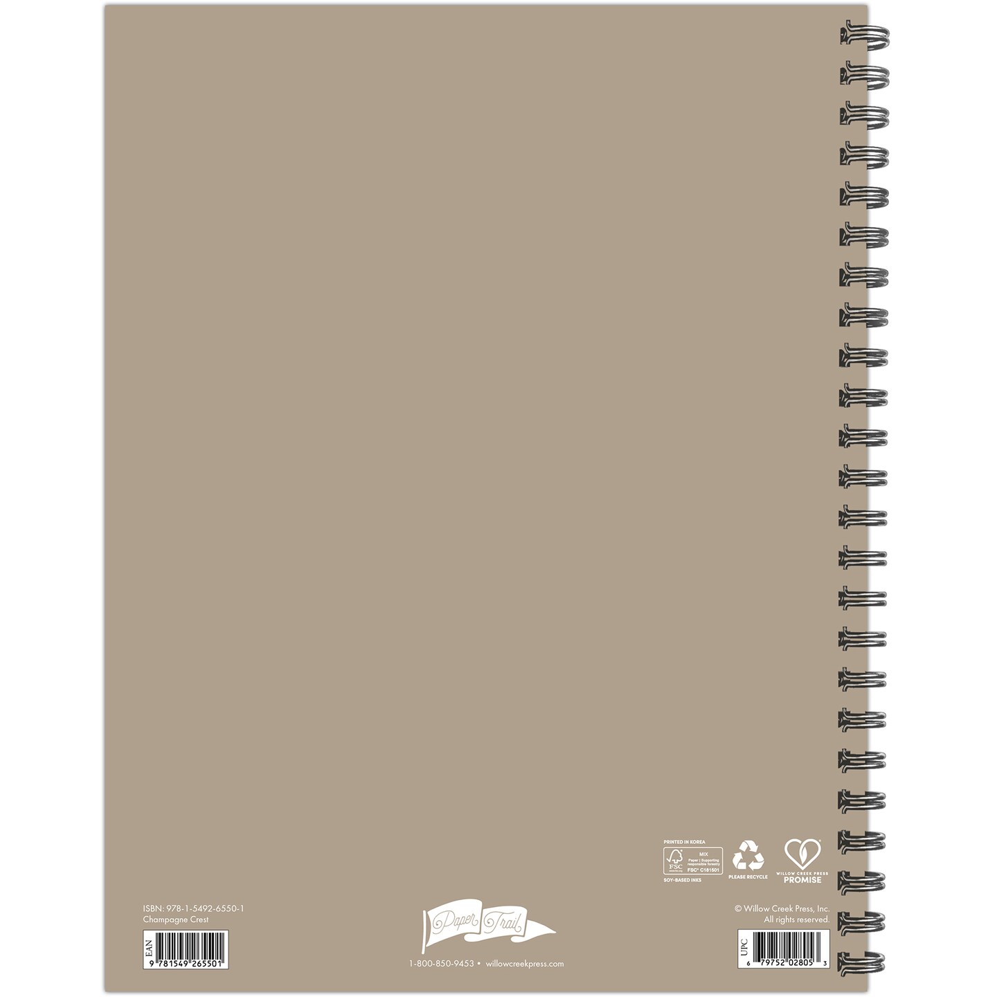 Champagne Crest Academic Year July 2026 - June 2027 8.5" x 11" Weekly Softcover Planner