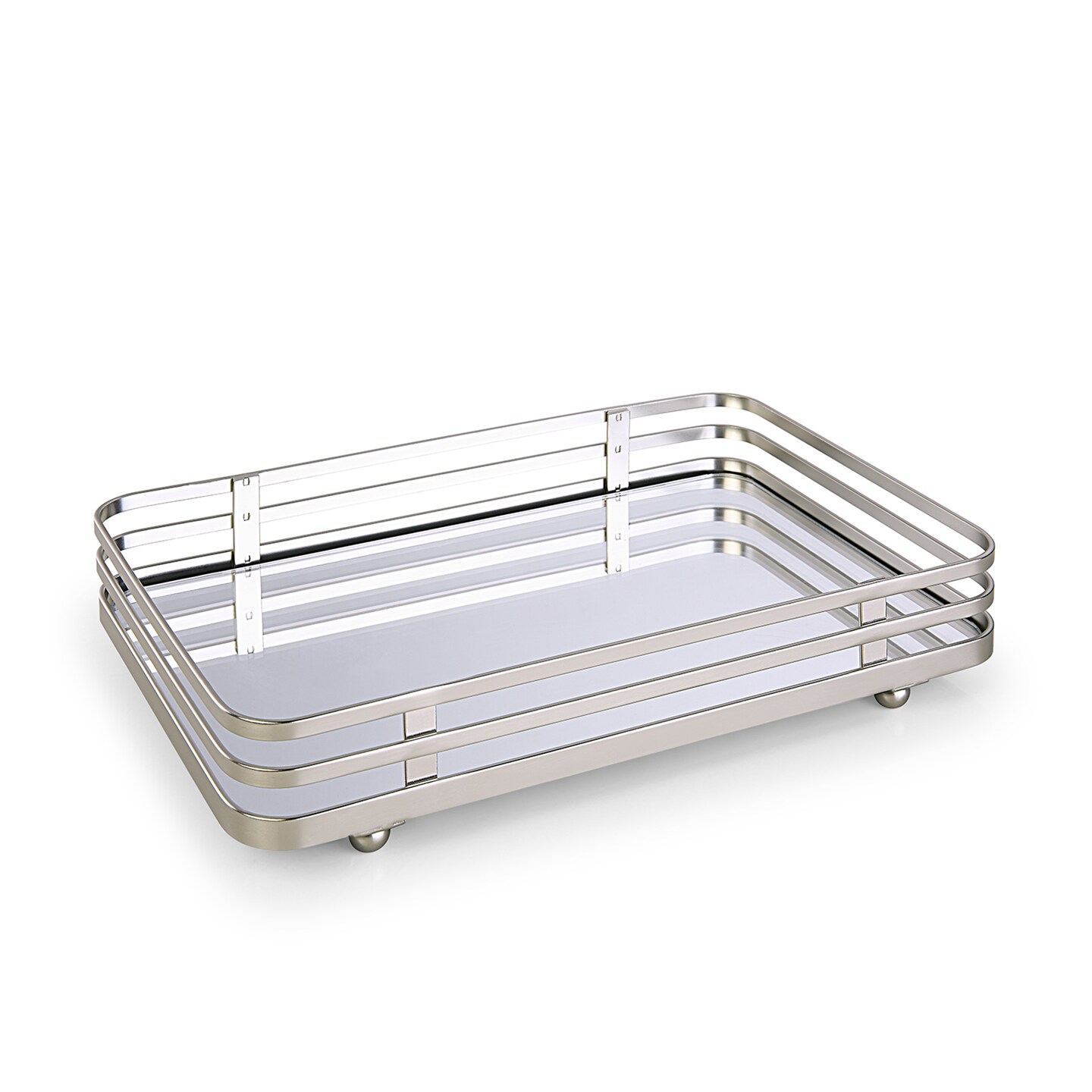 Classic Decorative Vanity Perfume Dresser Jewelry Organizer Makeup Mirror Tray