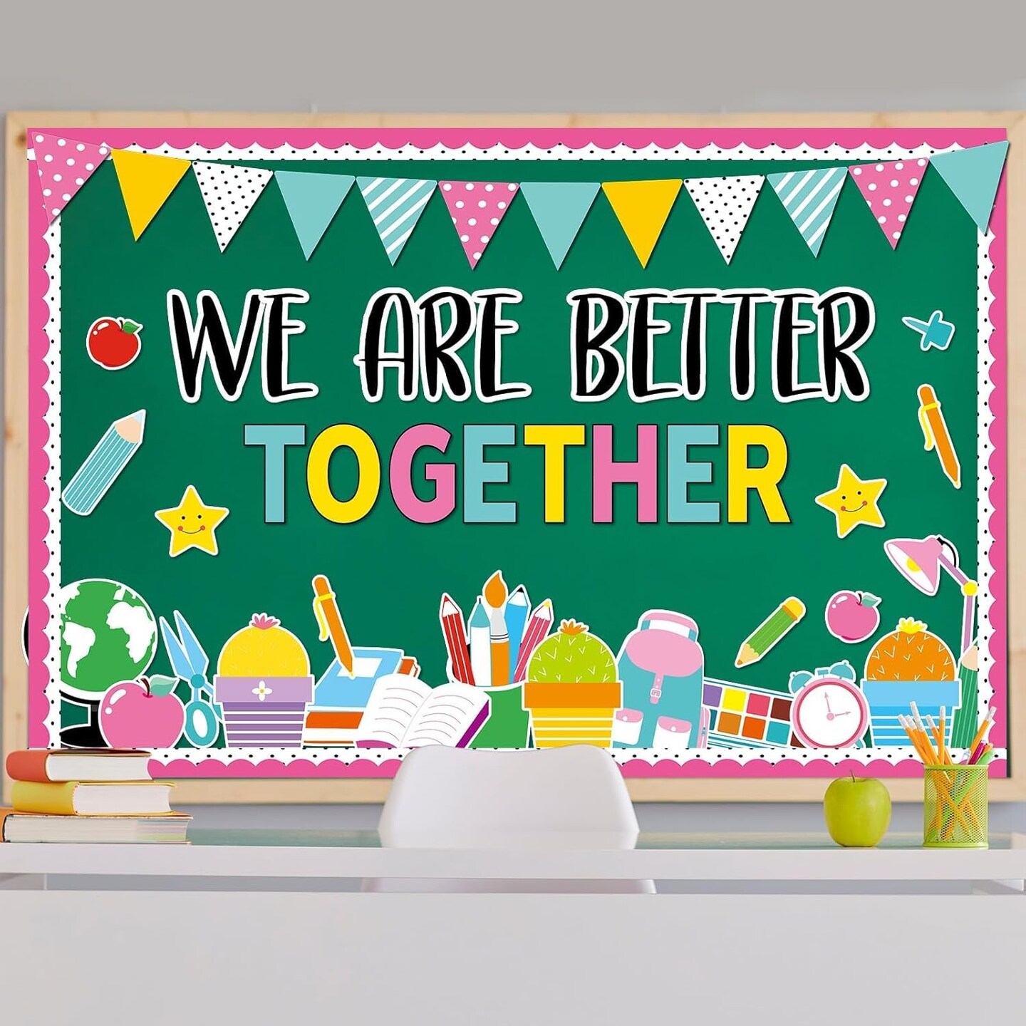 Bulletin Board Borders Colorful Better Together (Colorful)