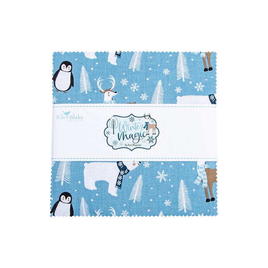 Winter Magic 5" Square Pack (Charm Pack / 5" Stacker) by Dani Mogstad for Riley Blake (5-16360-42)