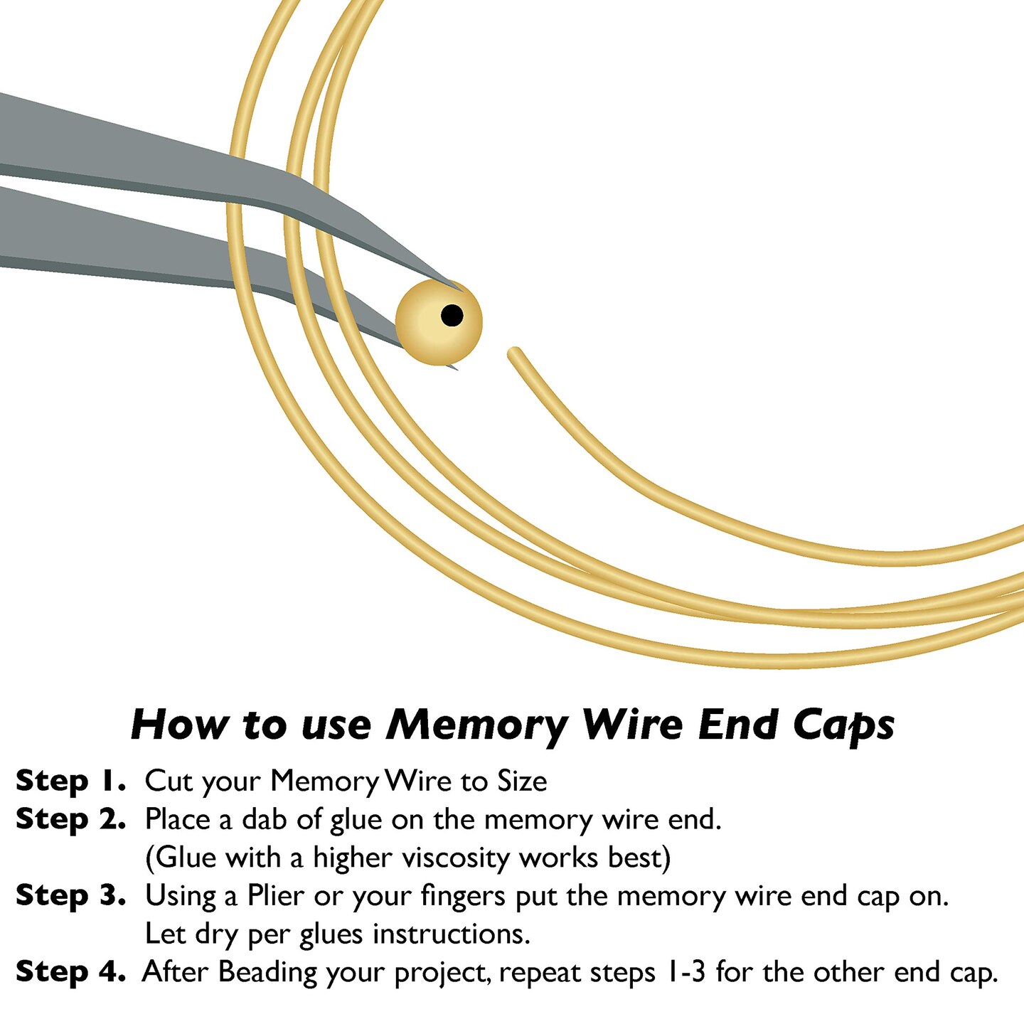 Basic Elements Memory Wire Endcaps