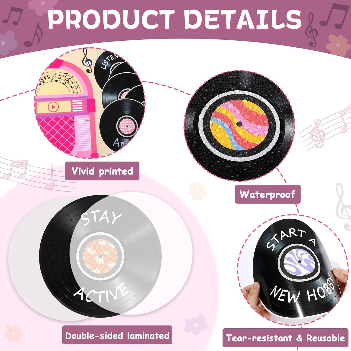 Vintage Record Bulletin Board Set