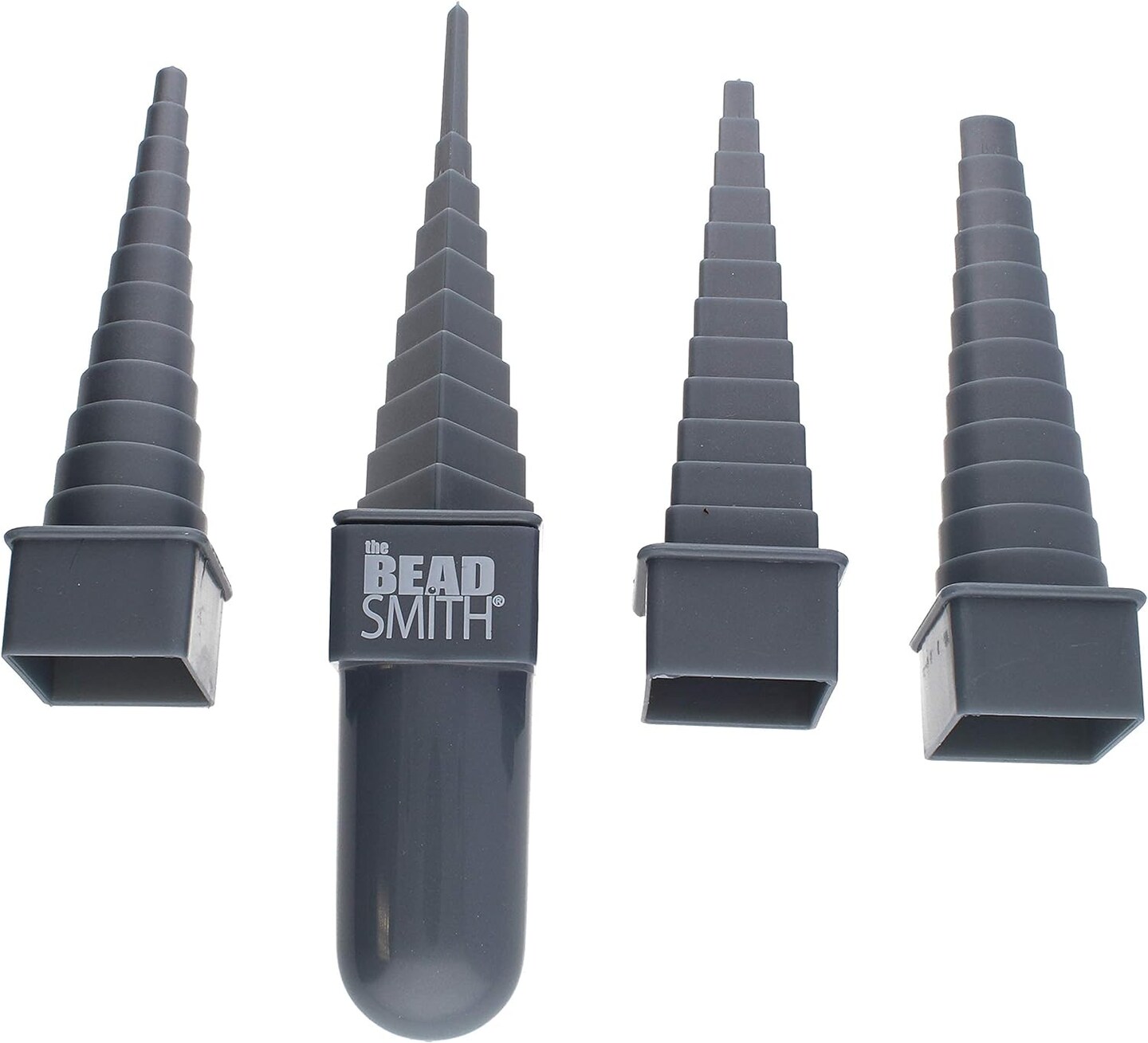 The Beadsmith Mandrel 4X, Wire Wrapping Set, 4 Different Shapes, Oval, Square, Round and Triangle, Plus Interchangeable Handle, Metal Jewelry Forming and Shaping Tool