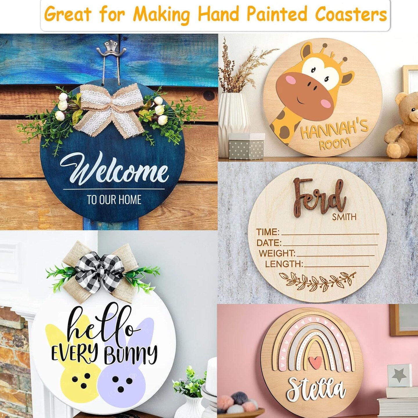 12 Inch Wood Circles for Crafts