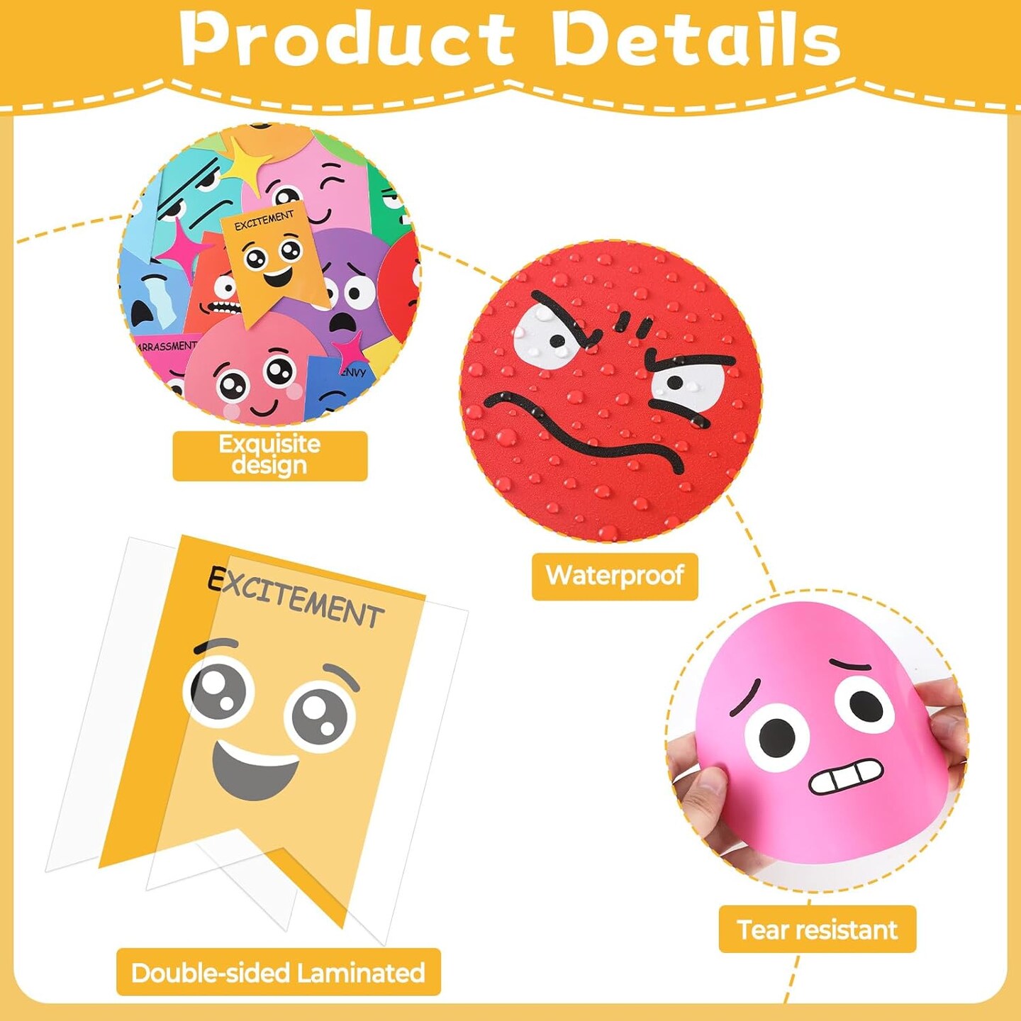 Feeling Bulletin Board Set - 58 Pcs Mental Health Classroom Decorations - It’s Okay to Feel All the Feels Calm Corner Supplies - Growth Mindset Emotion Chart for School Counselor & Therapy Office