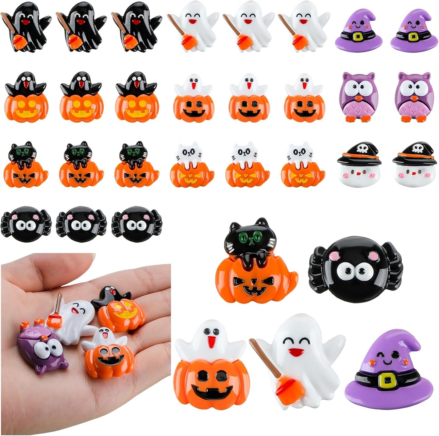 60 Pcs Halloween Miniatures Garden Figurines