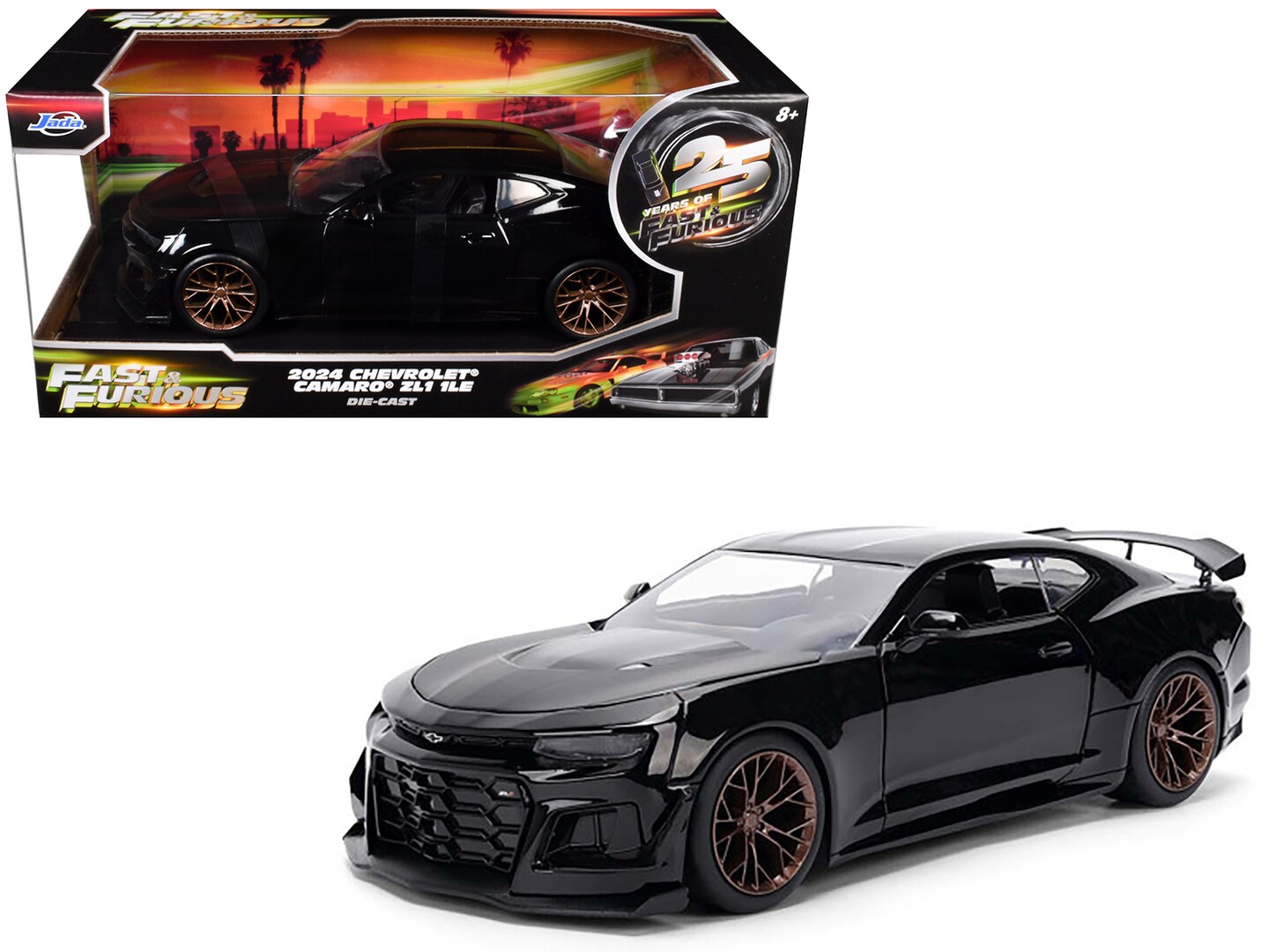 ミニカー FAST&FURIOUS Lancer vs Camaro 2024 Chevrolet Camaro ZL1 1LE Black 