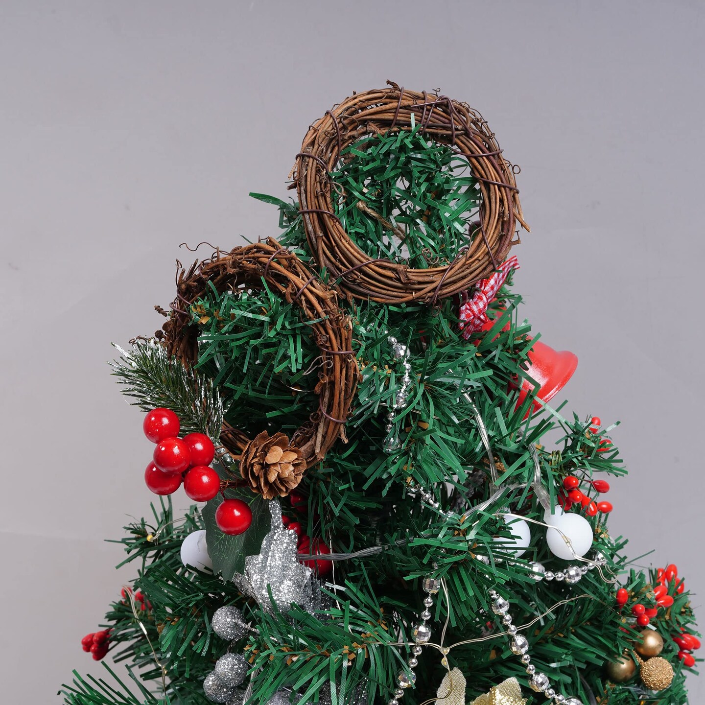 Grapevine Wreath Set, Marrywindix 16 Pieces Natural Vine Branch Wreath Christmas DIY Rattan Wreath Garland for Christmas Holiday Craft Wedding Decor (3 in.)