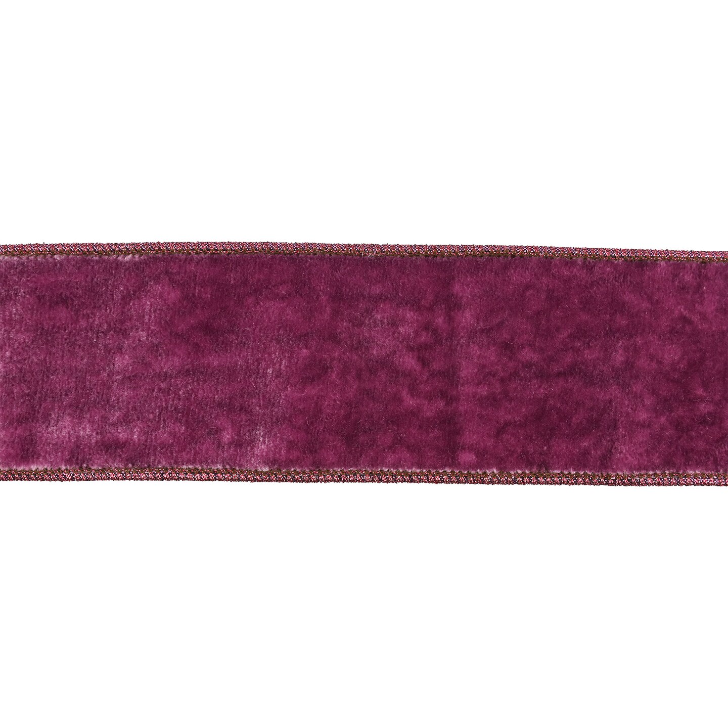 LaRibbons 2 1/2" - 4" Wired Premium Velvet Ribbon w/ Metallic Dupioni Backing | 5 Yard Roll