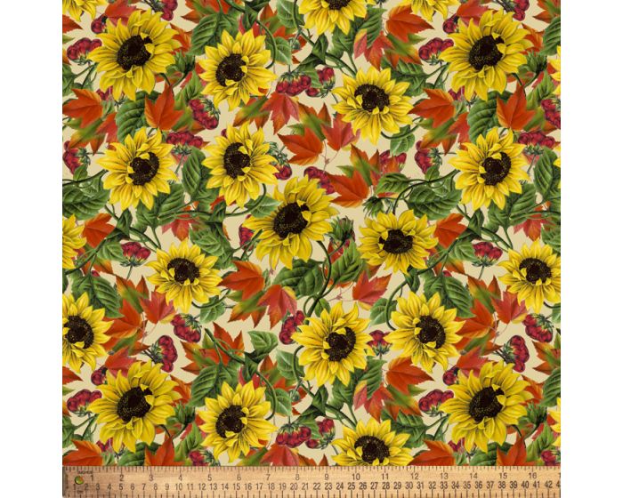 Harvest Floral Cotton Fabric | By the Yard | Sewing and Crafting | 44 inches wide
