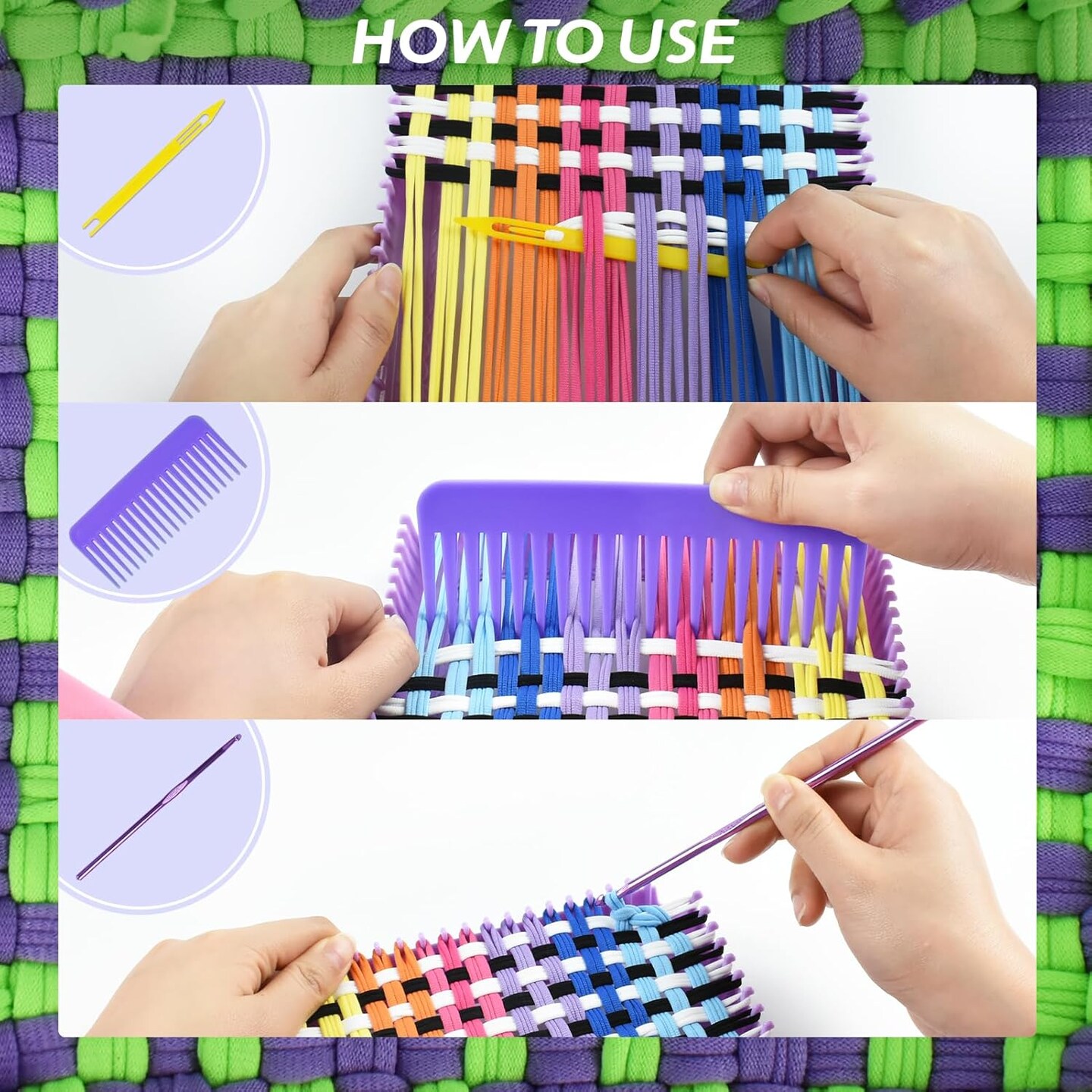 Weaving Loom Kit with 400 Weaving Loops of 10 Colors