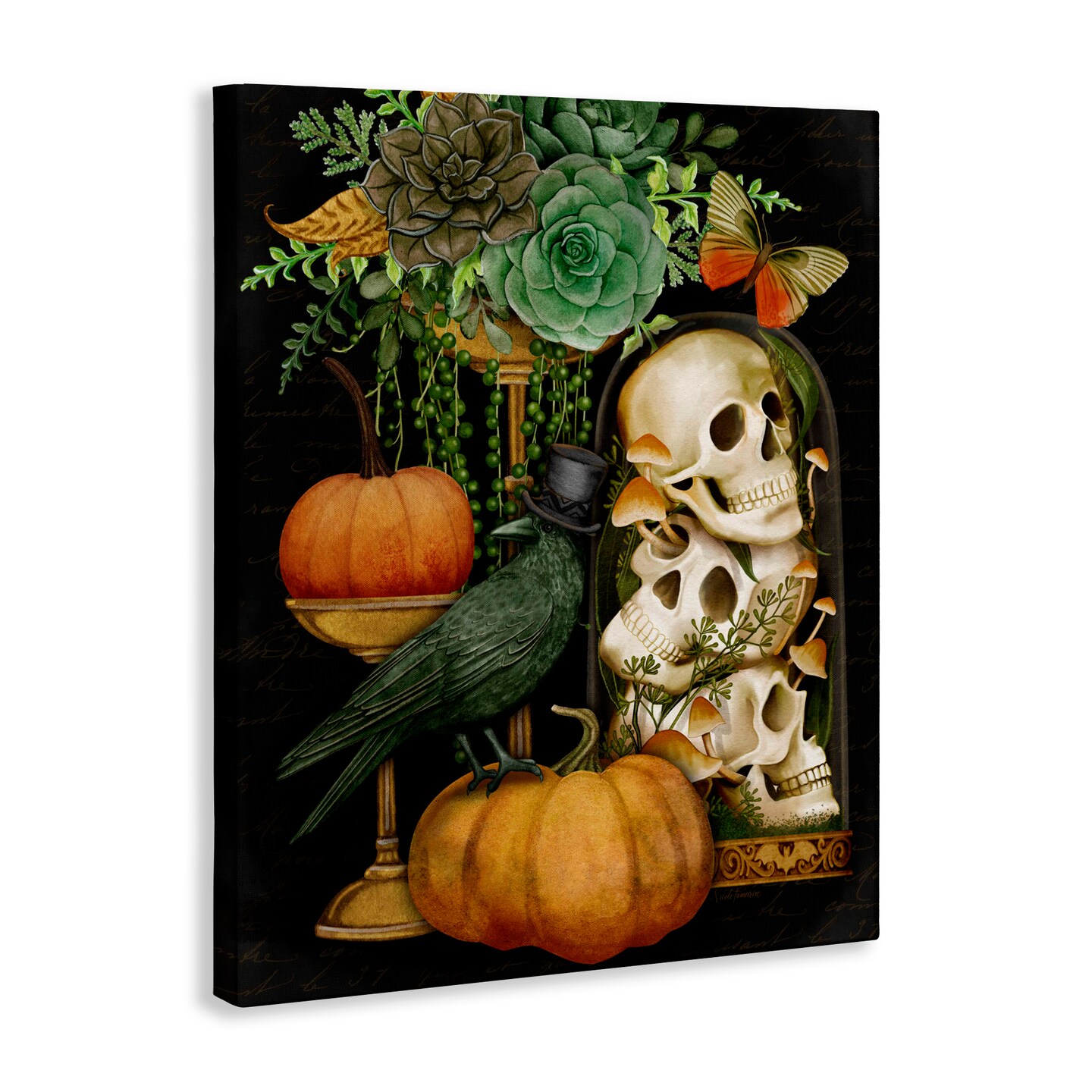 Stupell Industries Dark Academia Motif Canvas, design by Nicole Tamarin