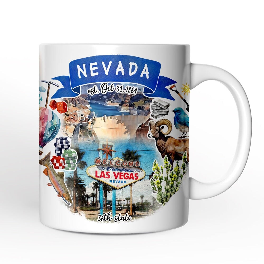 Artistic Nevada State Themes and Landmarks Mug