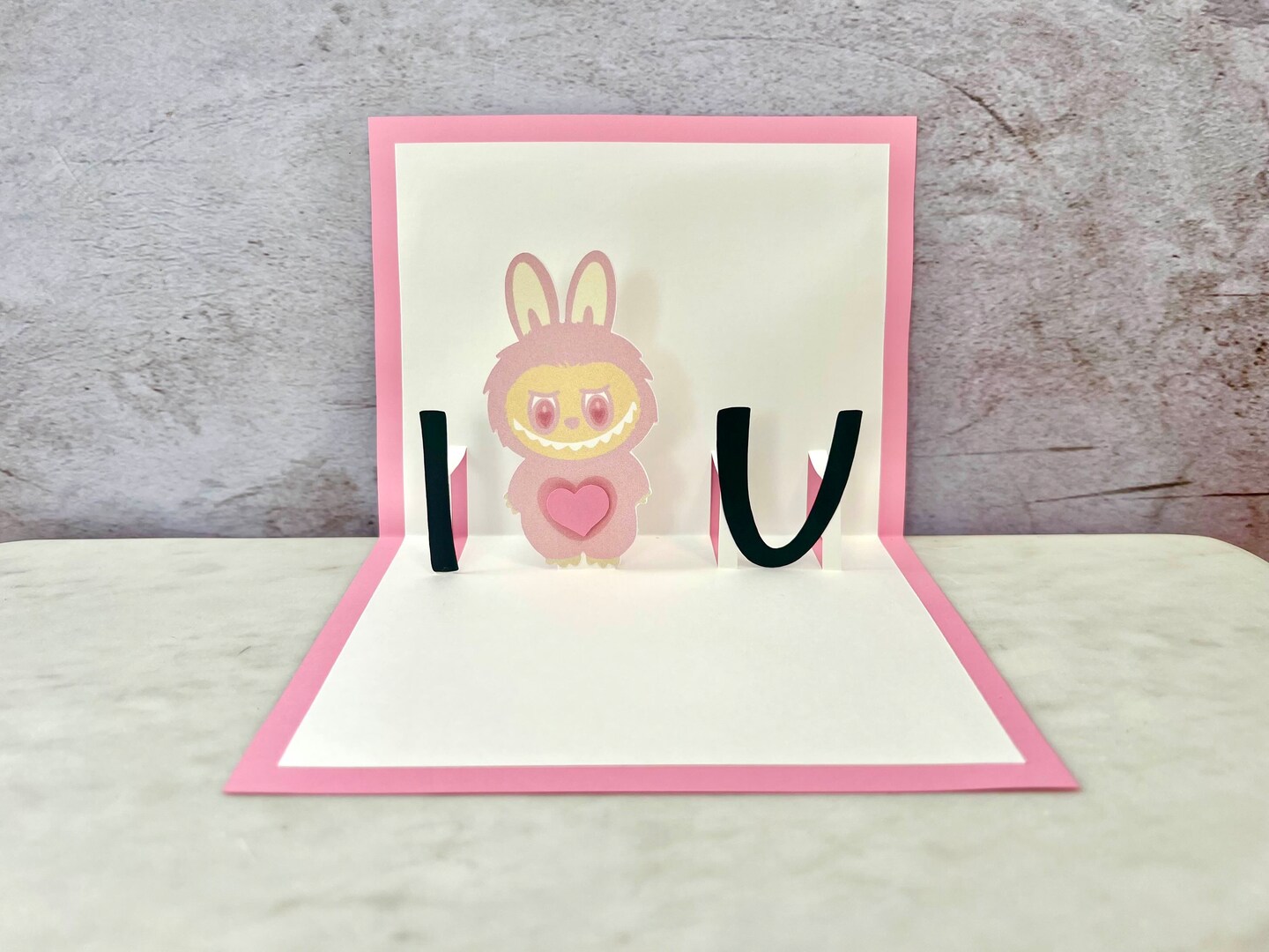 Labubu Pop Up Card – Valentine's - Anniversary Gift - Labubu