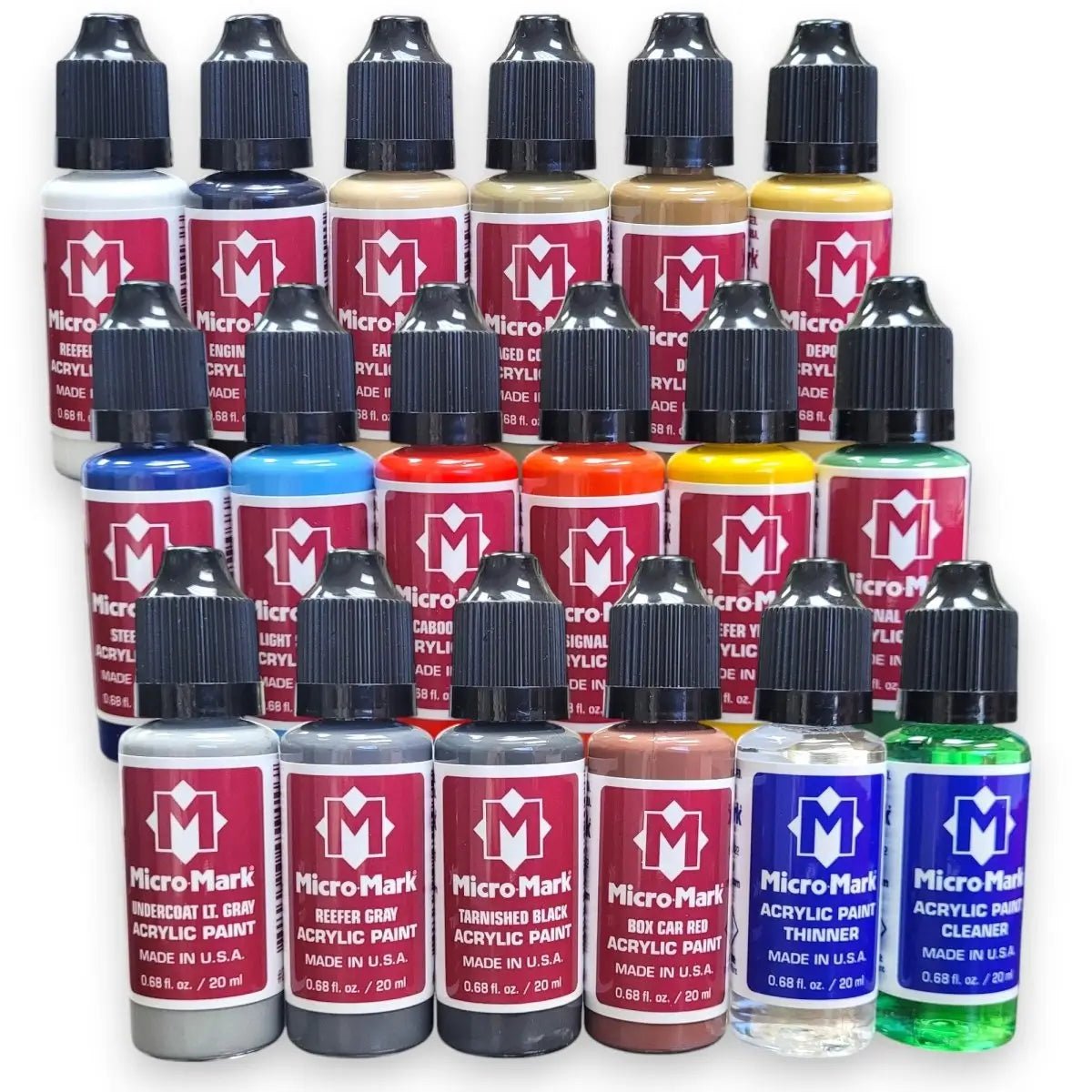 Micro-Mark Railroad Model Color Acrylic Paint Set