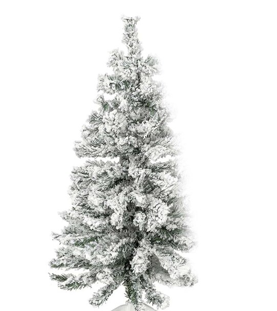 3ft Frosted Pine Christmas Tree Festive Snow-Flocked Holiday Decoration