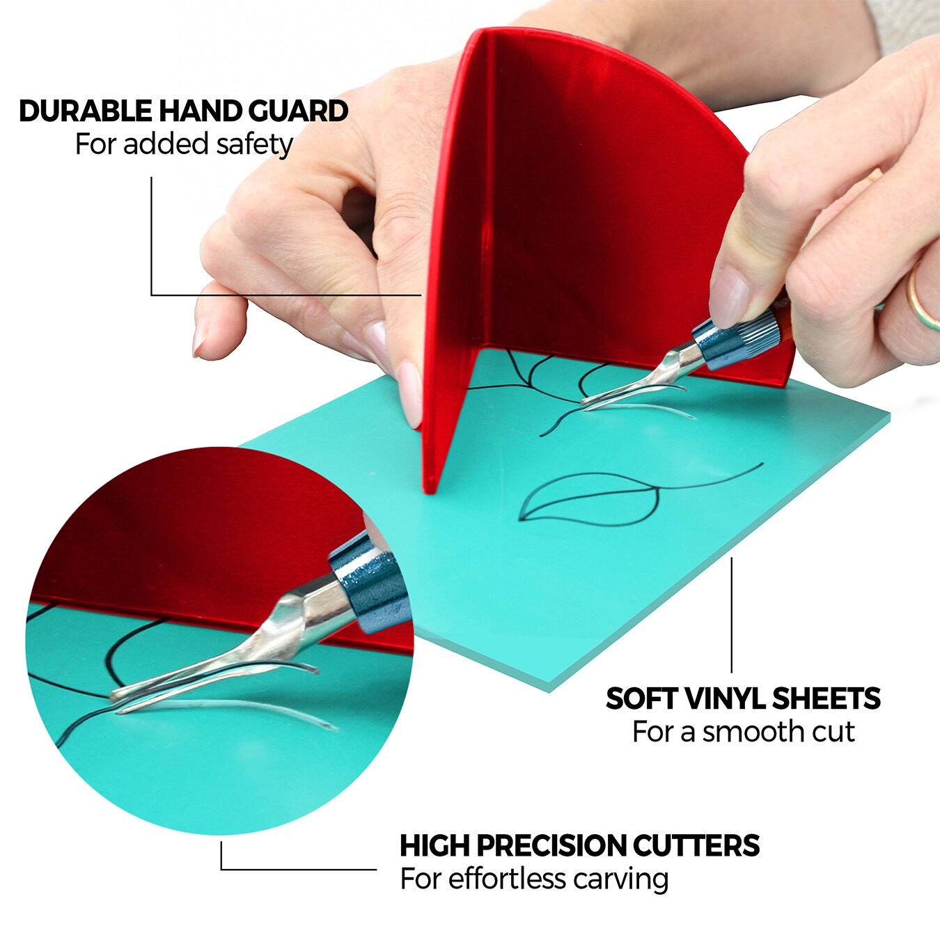 Zieler® Complete Lino Cutting & Printing Kit (30 pcs set)