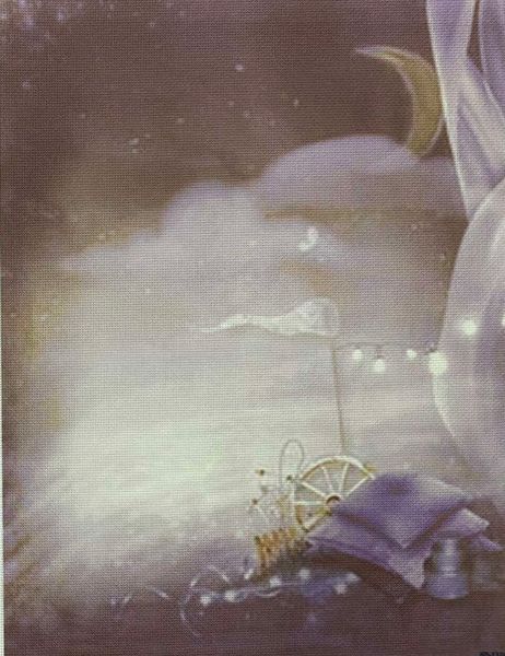 Celestial Dream Designer Printed AIDA Fabric. Canvas for embroidery with an applied background KF-1329A