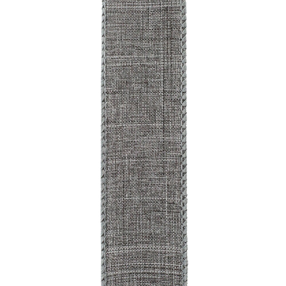 Every Day Linen Value Wired Edge Ribbon -- 1.5" x 10 yards -- Grey Color