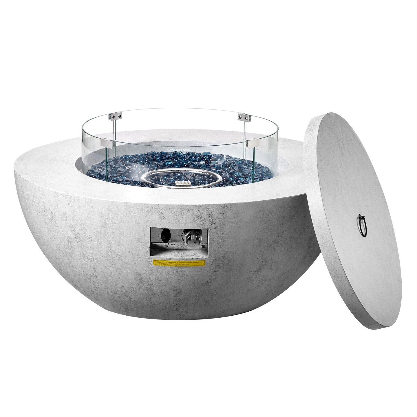 Portable 39 Inch Propane Fire Pit Table Outdoor Patio Heater Stainless Steel Burner Smoke-Free