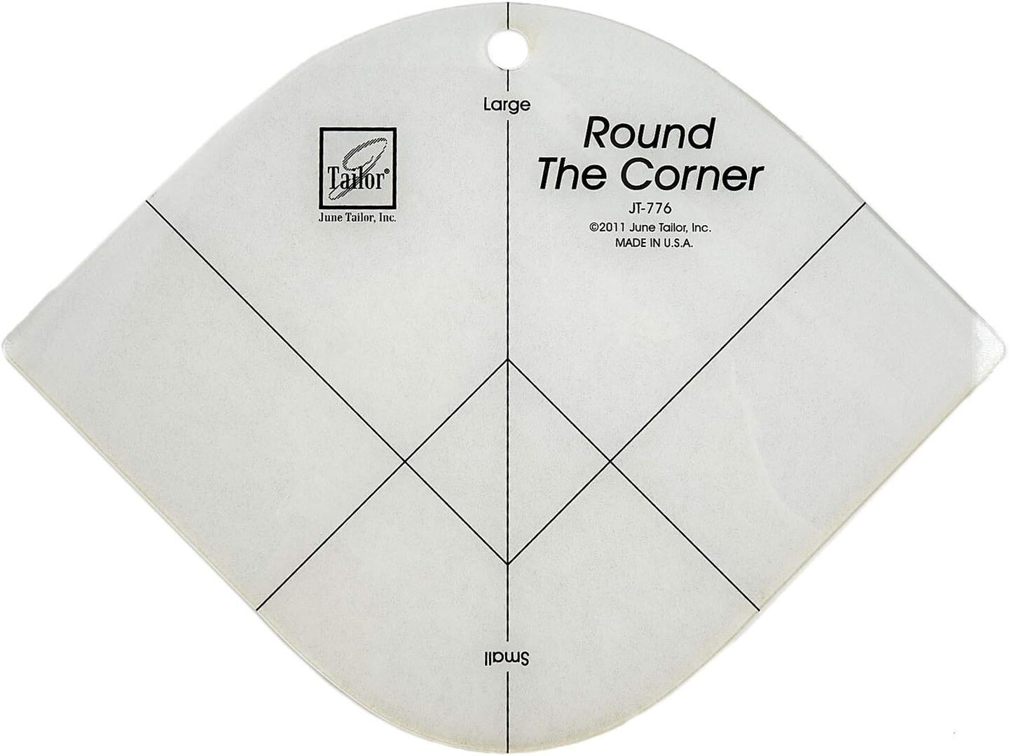 June Tailor Round the Corner Ruler for Quilting & Sewing, Acrylic Fabric Ruler for Rounded Corners