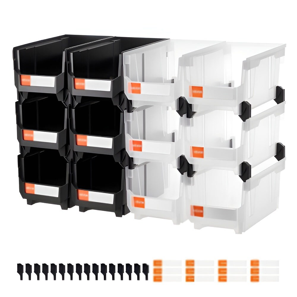 Plastic Stackable Storage Bins 12 Pack for Garage Small Parts | Michaels
