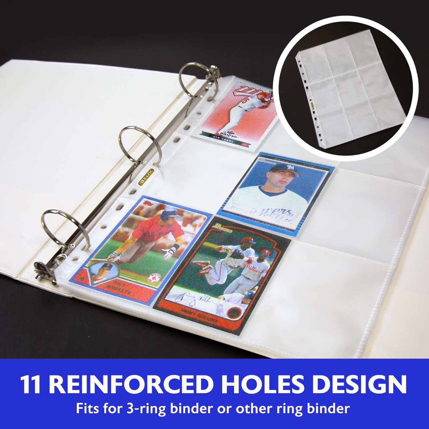 BAZIC Trading Card Holder Top Loading 9-Pockets (10/Pack)
