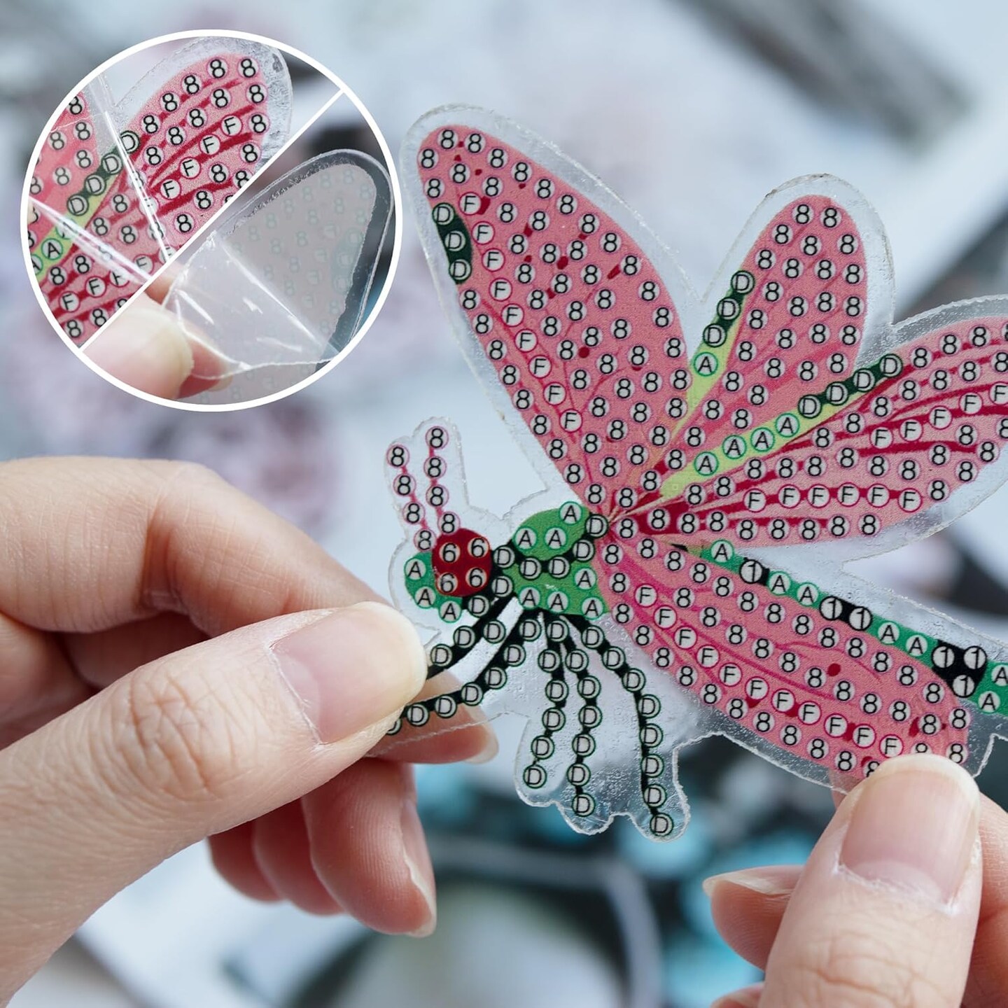 10PCS Diamond Art Garden Stakes – Butterfly, Hummingbird, Ladybug, Bee & Dragonfly DIY Diamond Painting Kit for Indoor & Outdoor Decor