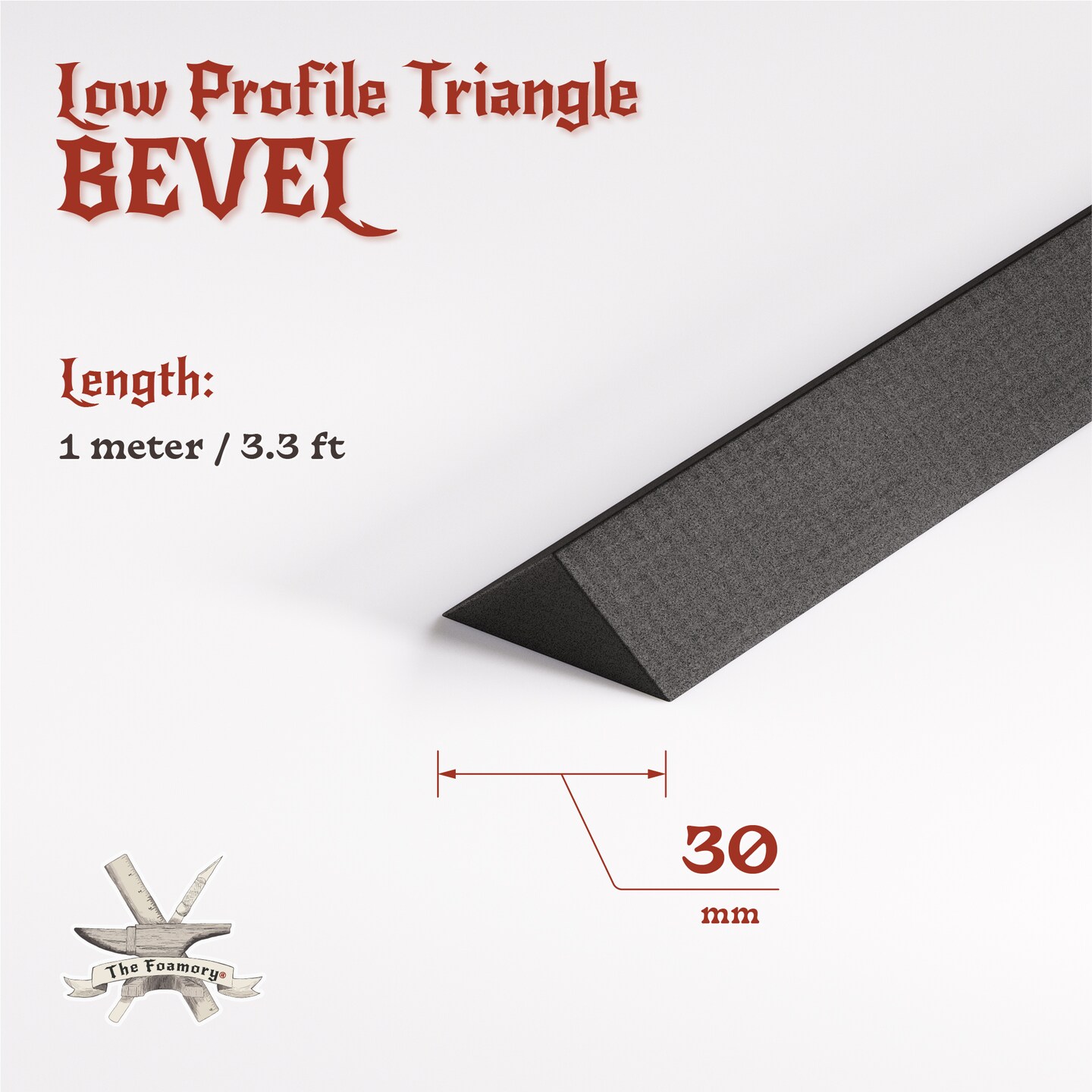 EVA Foam Dowel/Bevel - 1 to 3 Meter(s) Cosplay Craft Material - Multiple Shapes - Multiple Diameters 5-40mm