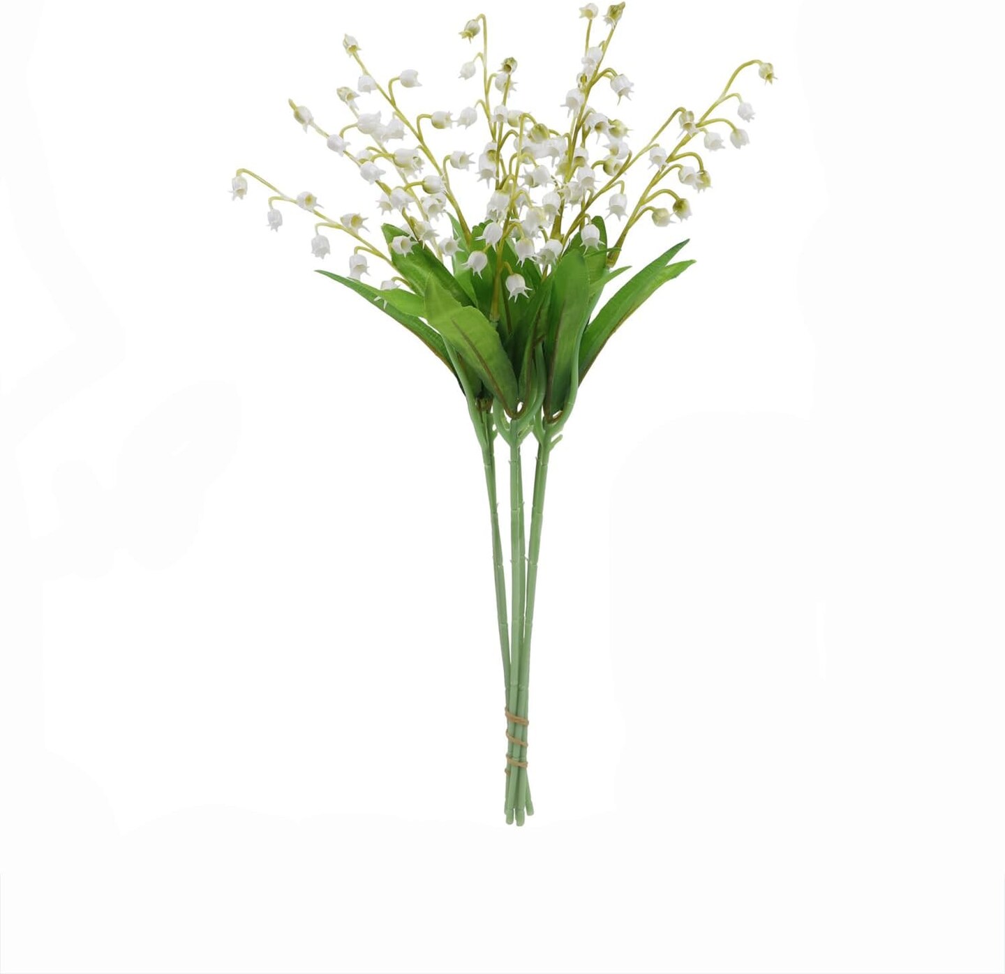 8 Pieces Artificial Lily of the Valley Flowers – Faux Silk Flower Bunches, DIY Craft & Table Centerpiece Décor for Home, Wedding, Party, Office (Lily of the Valley)