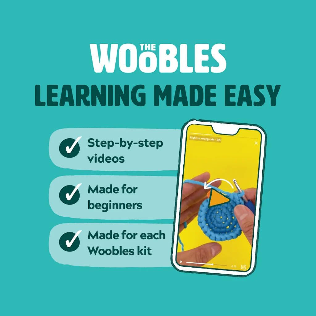 Beginners Crochet Kit with Easy Peasy Yarn as seen on Shark Tank - with Step-by-Step Video Tutorials - Squid Game (Red Guard)