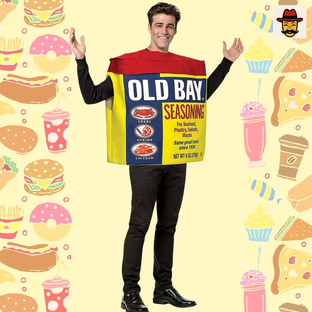 Adult's Old Bay Seasoning Can Costume Funny Food Spice Tunic Funny Seasoning Outfit