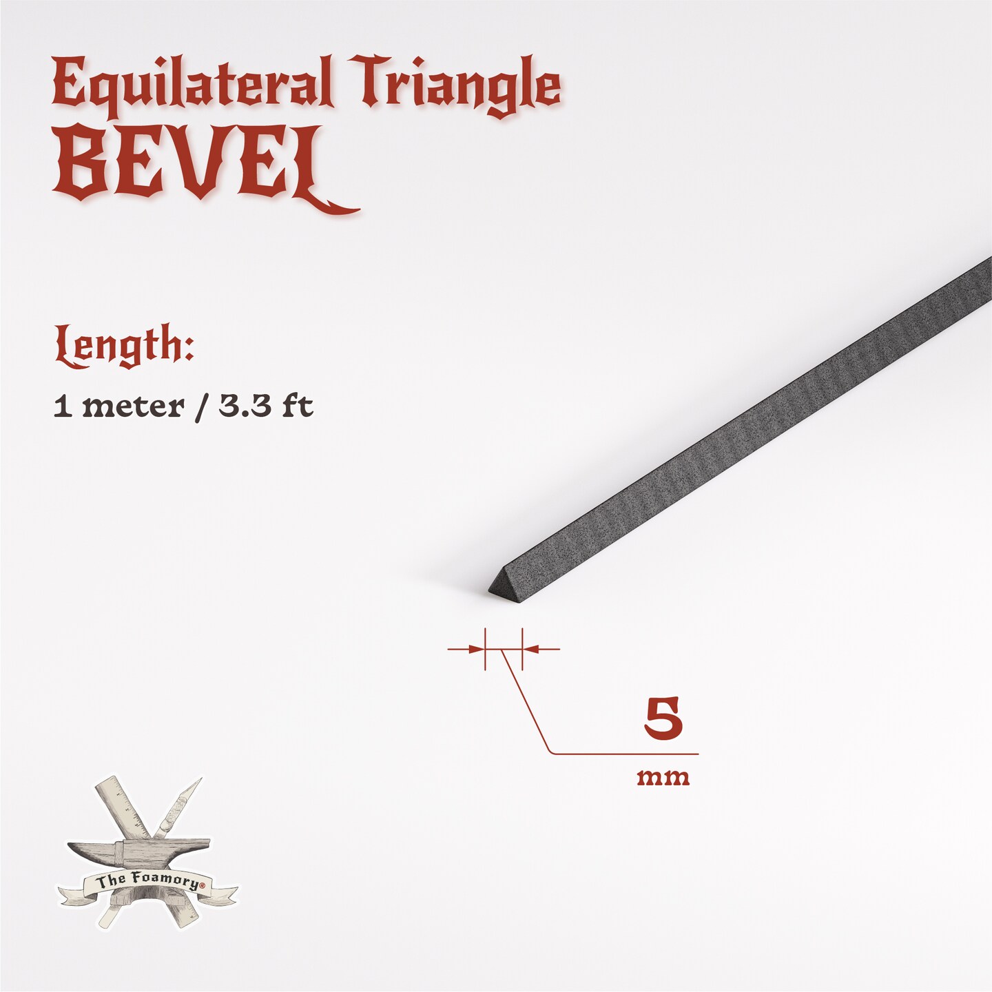 EVA Foam Dowel/Bevel - 1 to 3 Meter(s) Cosplay Craft Material - Multiple Shapes - Multiple Diameters 5-40mm