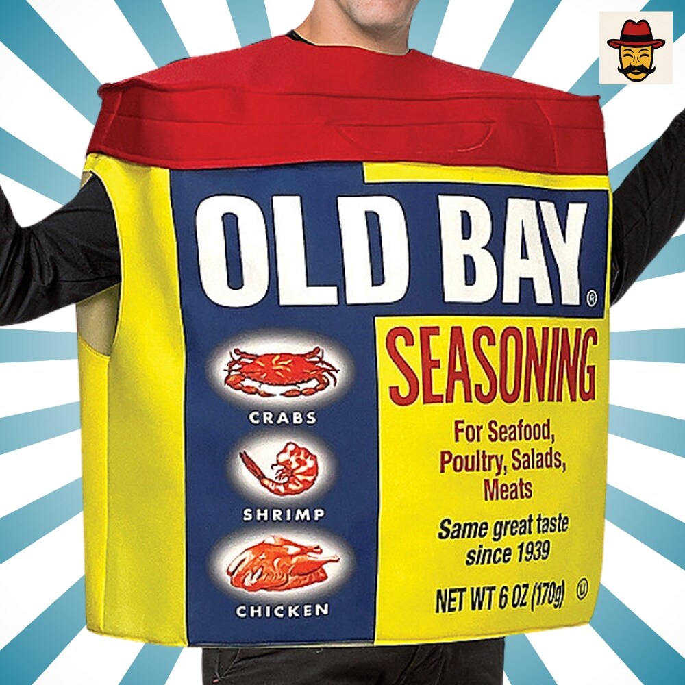 Adult's Old Bay Seasoning Can Costume Funny Food Spice Tunic Funny Seasoning Outfit