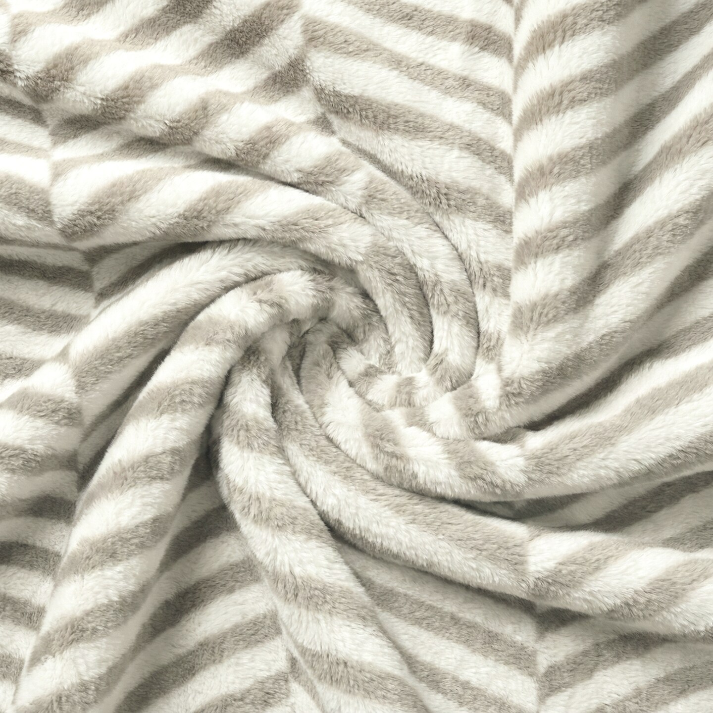 Americanflat 50x60 Fleece Throw Blanket - Classic Herringbone Pattern Design - Soft Throw For Couch And Bed - Cozy Comfort For Any Room - White