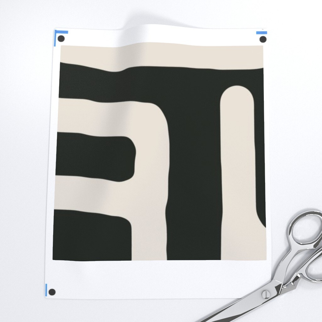 African Geometric Abstract Lines Beige Geo Modern Mod Dark Green Custom Removable Wallpaper by Spoonflower Peel & Stick Wallpaper 2FT Wide