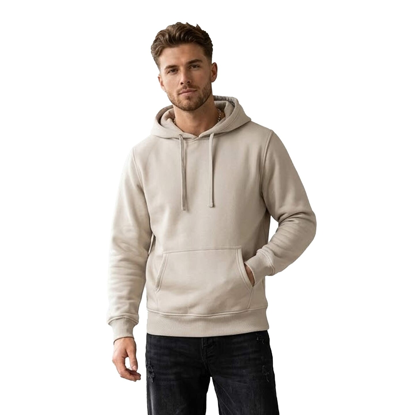 Men's Heavyweight Fleece Hooded Sweatshirt Cotton Blend Pullover