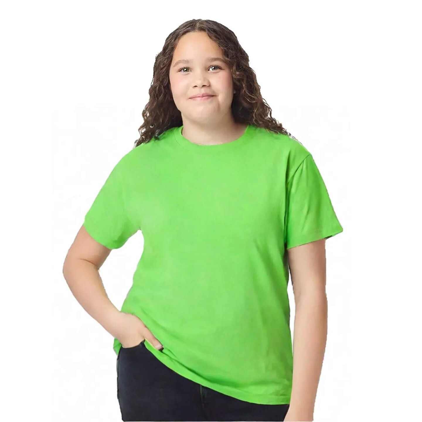 Youth Short Sleeve Heavy Cotton T-Shirt Breathable and Long Lasting
