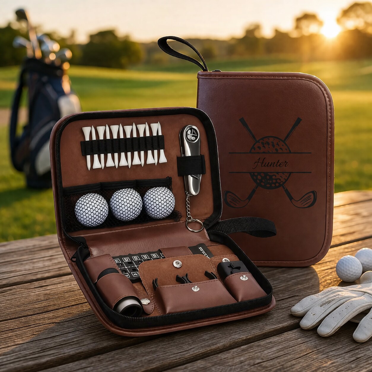 Personalized Golf Gift Set for Men Custom Engraved Golf