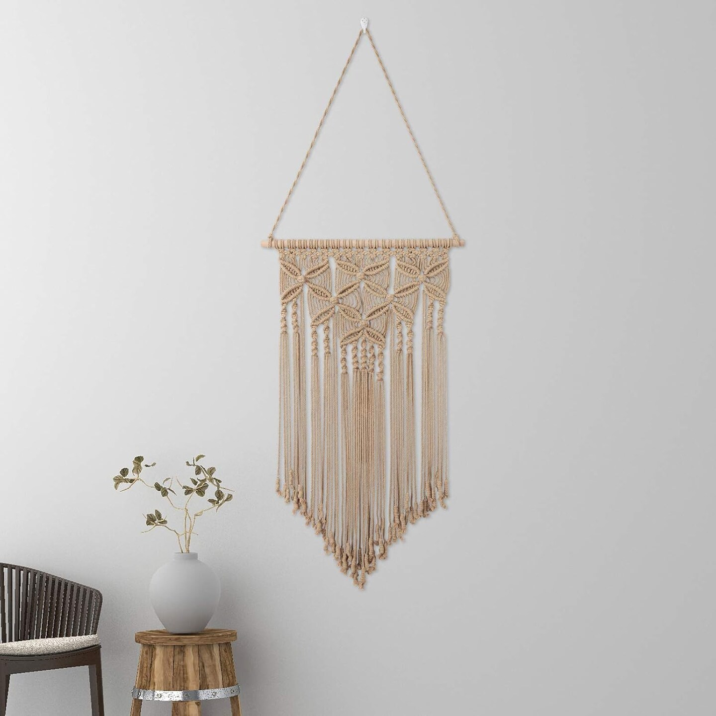 Macrame Wall Hanging Boho Hand Woven Macrame Tapestry Chic Bohemian Apartment Dorm Room Decoration